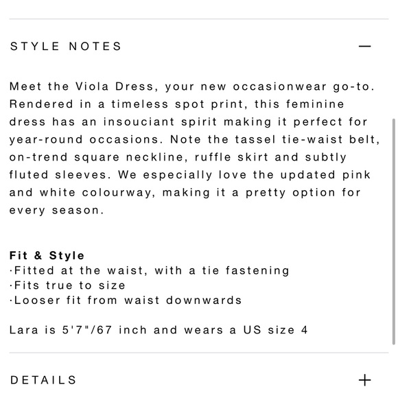 Whistles Viola short sleeve midi pink dot dress sz 2 US /6 UK - Picture 5 of 12